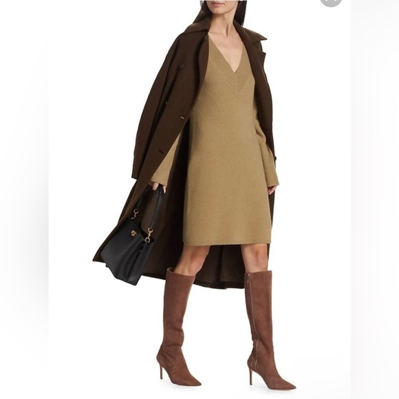 Vince Wool & Cashmere Sweater Dress Sand Shell Size XL NEW - Picture 14 of 14